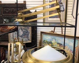 Hanging fixture and 2 sconces