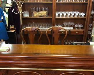 Bar is not for sale! A selection of Waterford, Baccarat & other crystal stemware 