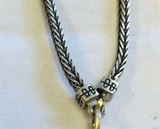 Sterling artist made Garnet and Tourmaline necklace.