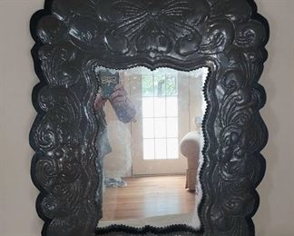 Cute Metal and Wood Mirror from Mexico