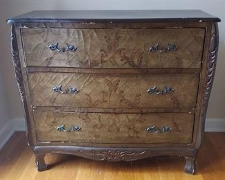 Lovely 3 Drawer Accent Chest with Slightly Curved Front