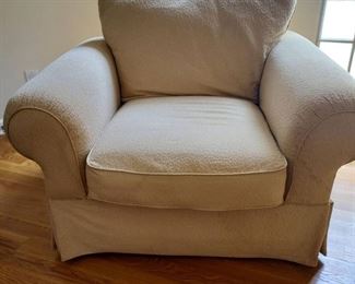Lovely Oversized Hickory Mark Accent Chair with Rolled Arms