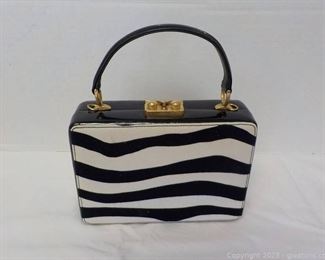 Small Zebra Striped Handbag Escada by Margaretha Ley