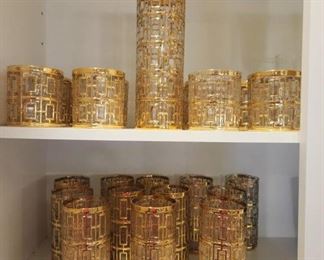 Mid-Century Gold Drinkware