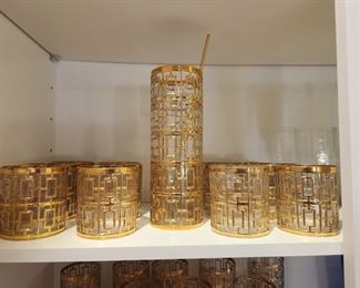 Mid-Century Gold Drinkware