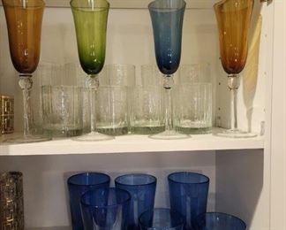 Colorful Champagne / Wine Glasses (Set of 12 Available)