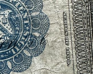 1899 Black Eagle Silver Certificate Horse Blanket Note