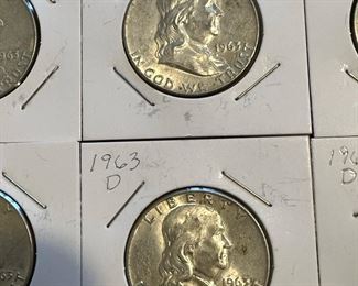 Franklin SILVER Half Dollars