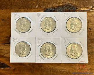 Franklin SILVER Half Dollars