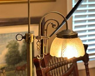 Art Nouveau Edwardian Style Brass Floor Lamp