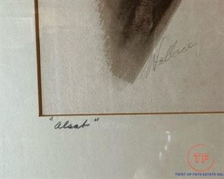 "Alsab" Lithograph by Wallace