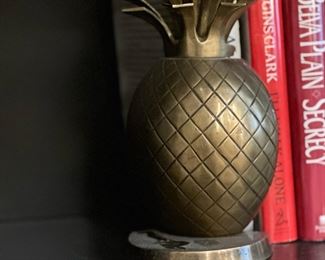 Vintage Brass Pineapple Bookends