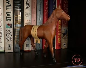 Vintage Breyer Miniature Carved Woodgrain Horse - "Man-O-War"