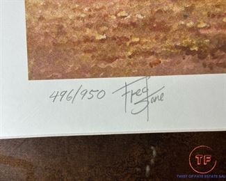 Signed Limited Edition Lithograph "The Rivalry" (Alysheba & Bet Twice) by FRED STONE