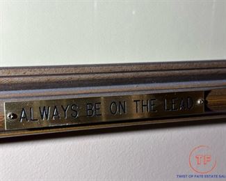 Original Oil on Canvas "Always Be On The Lead" Signed RYON '81