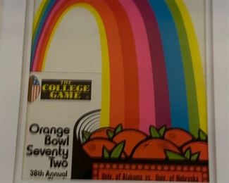 January 1972 Orange Bowl (NU vs Alabama) Program