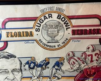 1974 41st Annual Sugar Bowl Poster (NU vs FL)