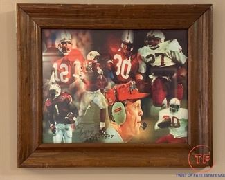 Signed Tom Osborne Framed Photo
