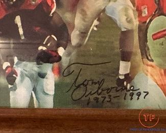 Signed Tom Osborne Framed Photo