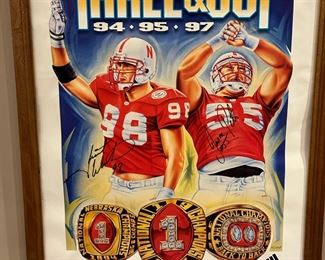 Grant Wistrom and Jason Peter Signed Framed Poster