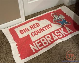 Vintage Big Red Country Rug