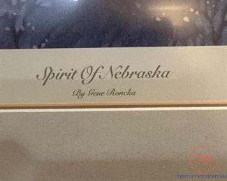 Signed "Spirit of Nebraska" by GENE RONCKA (94 & 95 Championship Inscription)
