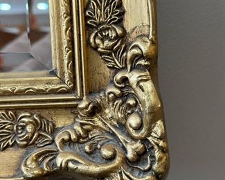 Large Gold Gilt Framed Beveled Mirror