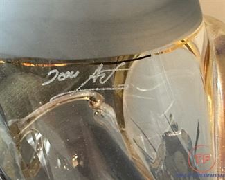 Signed ION TAMAIAN Romania Art Glass Vase