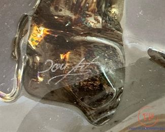 Signed ION TAMAIAN Romania Art Glass Vase