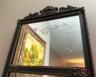 Antique Cut Glass Mirror