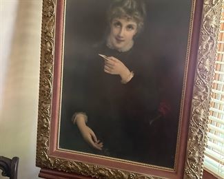 Original Antique Lithograph Framed Portrait