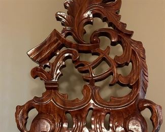 Large Carved Mahogany Easel
