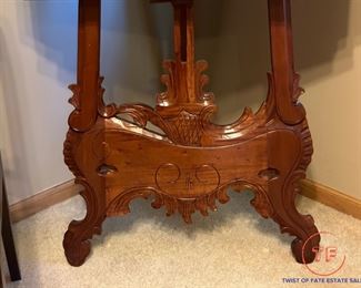 Large Carved Mahogany Easel