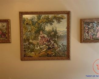 Framed Vintage Tapestries