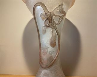 Signed ION TAMAIAN Romania Art Glass Vase