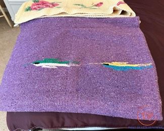 Handmade Mexican Blanket with Thunderbird Design