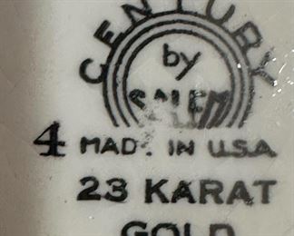 Vintage CENTURY By Salem Decorative Plates Cobalt Blue&nbsp;with&nbsp;23 Karat Gold