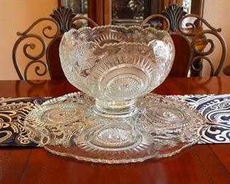 W.E. Smith Beautiful Punch Bowl or Sandwich Tray.