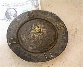 Vintage Brass Ashtray