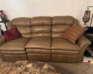reclining leather couch