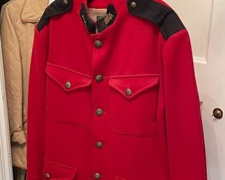 Vintage Ralph Lauren Country Red Wool Military Jacket. Size M. Photo 1 of 3. 