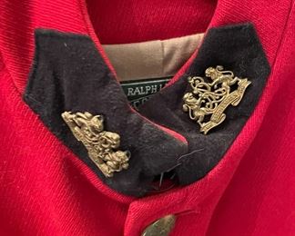 Vintage Ralph Lauren Country Red Wool Military Jacket. Photo 2 of 3. 