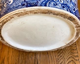 Pair of Antique Chinoiserie Ginger Jars on Rosewood Bases. Each Measures 18" H. Photo 7 of 7. 