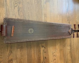 Antique Asian-Style String Instrument. Photo 2 of 4. 