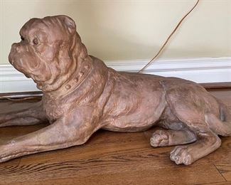 Ceramic Bull Dog. Measures 30" W. Photo 1 of 2. 