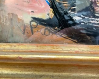 Impressionist Style Still Life of Flowers. Signed by French Artist. Measures 11.5" x 11.5." Photo 2 of 2. 