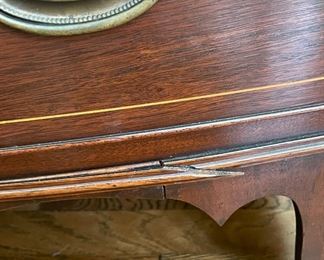 Vintage Reproduction Mahogany 4-Drawer Chest of Drawers. Measures 30"W x  36" H x 18" D. Photo 2 of 3. 