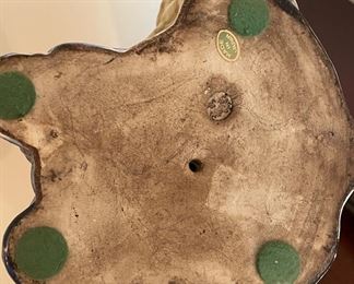 Vintage Porcelain Japanese Man on Stand. Measures 8" W x 12" H. Photo 2 of 2. 