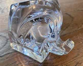 Orrefors Elephant. Measures 4" W x 4" H. 