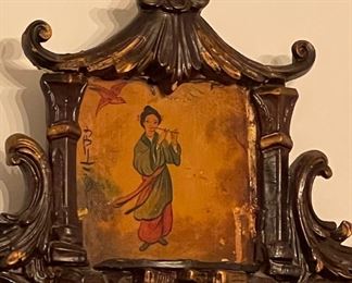 Antique Carved Wood Chinese Chippendale-Style Mirror. Measures 29" W x 47" H. Photo 3 of 4. 